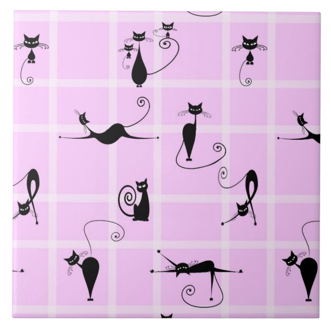 azulejo de cerâmica para gatos (Frente)