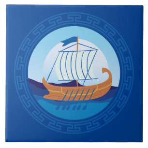 Azulejo de cerâmica para navios gregos