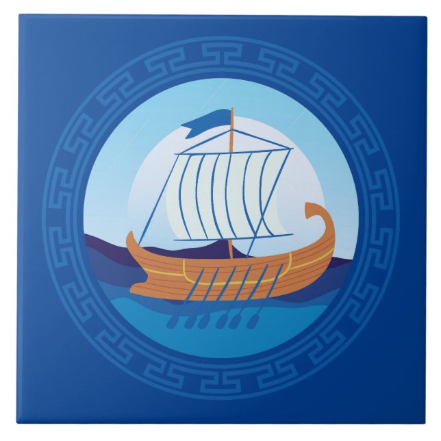 Azulejo de cerâmica para navios gregos (Frente)