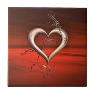 Azulejo De Cerâmica Para o amor do vermelho