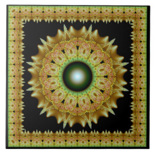 Azulejo de cerâmica para ornamentação fractal d