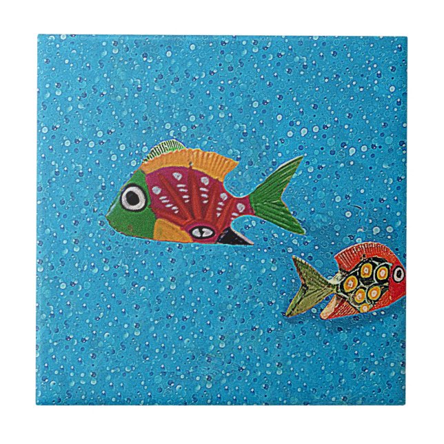 Azulejo de cerâmica para peixes tropicais (Frente)