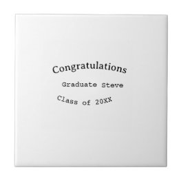 Azulejo De Cerâmica Parabéns graduado nome turma de 20XX tipo w