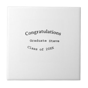 Azulejo De Cerâmica Parabéns graduado nome turma de 20XX tipo w