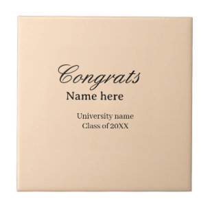 Azulejo De Cerâmica Parabéns graduado nome universidade turma de 20XX