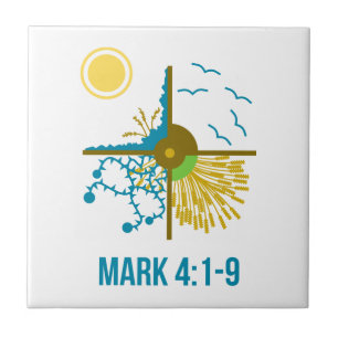Azulejo De Cerâmica Parábola do Sower/quatro solos - evangelho de