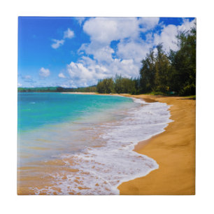 Azulejo De Cerâmica Paraíso de praia tropical, Havaí