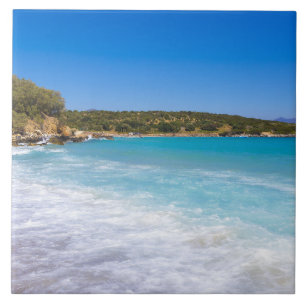 Azulejo De Cerâmica Paraíso Tropical de Praia Exótica