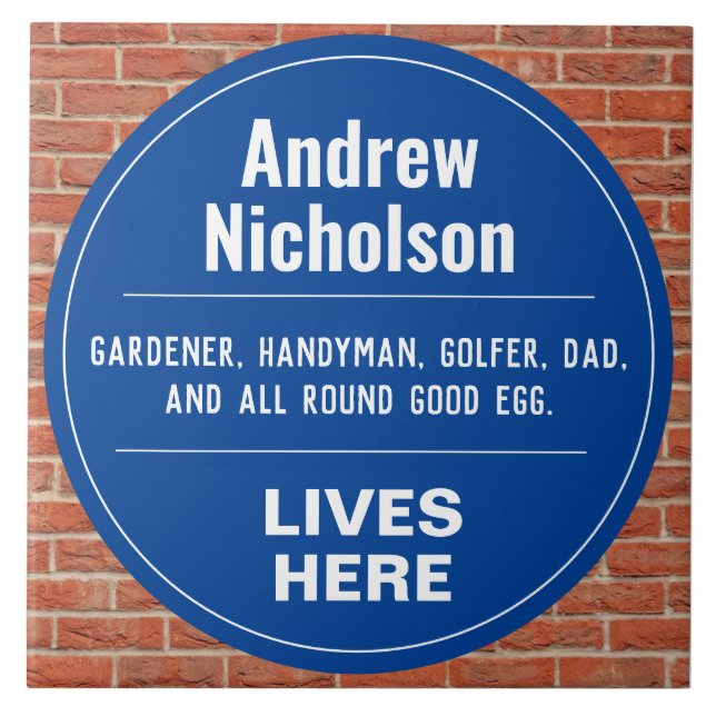 Azulejo De Cerâmica Parede de estilos comemorativos divertidos (Frente)