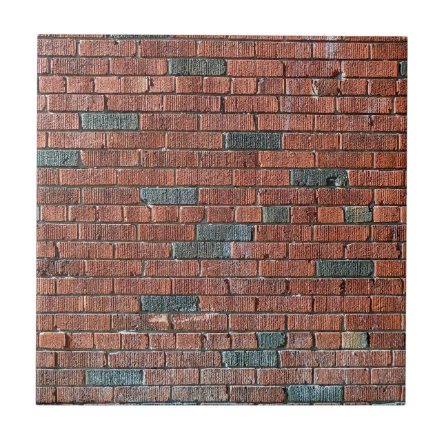 Azulejo De Cerâmica Parede de tijolo avermelhada/acastanhada velha (Frente)