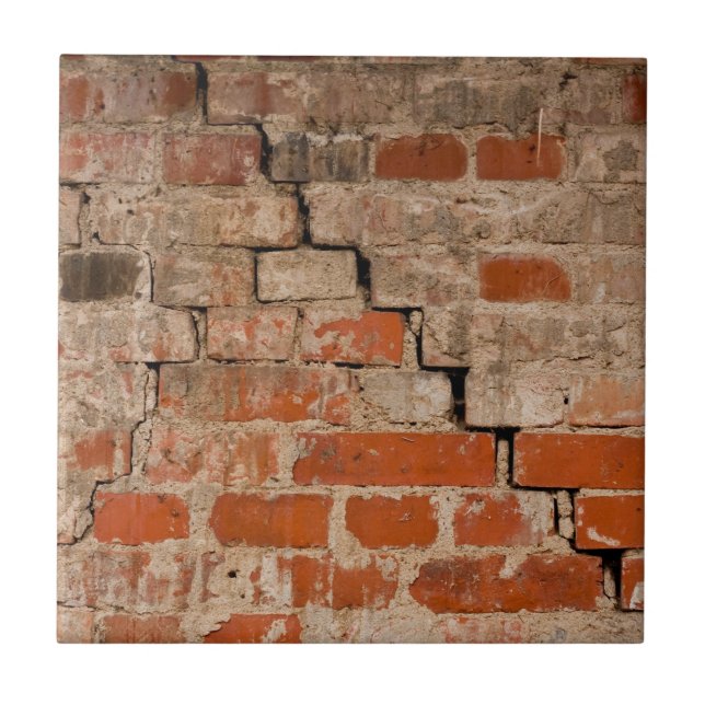Azulejo De Cerâmica Parede de tijolos rachada (Frente)