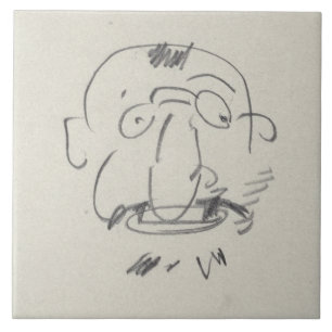 Azulejo De Cerâmica Paridade Lui-Meme de de Lautrec da carga (lápis no