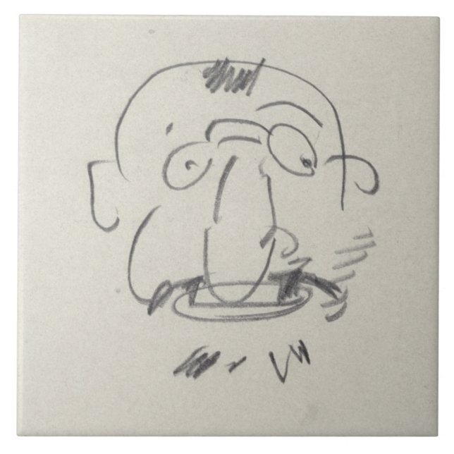 Azulejo De Cerâmica Paridade Lui-Meme de de Lautrec da carga (lápis no (Frente)