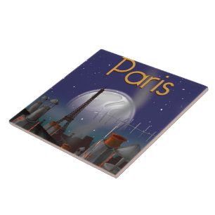 Azulejo De Cerâmica Paris à noite