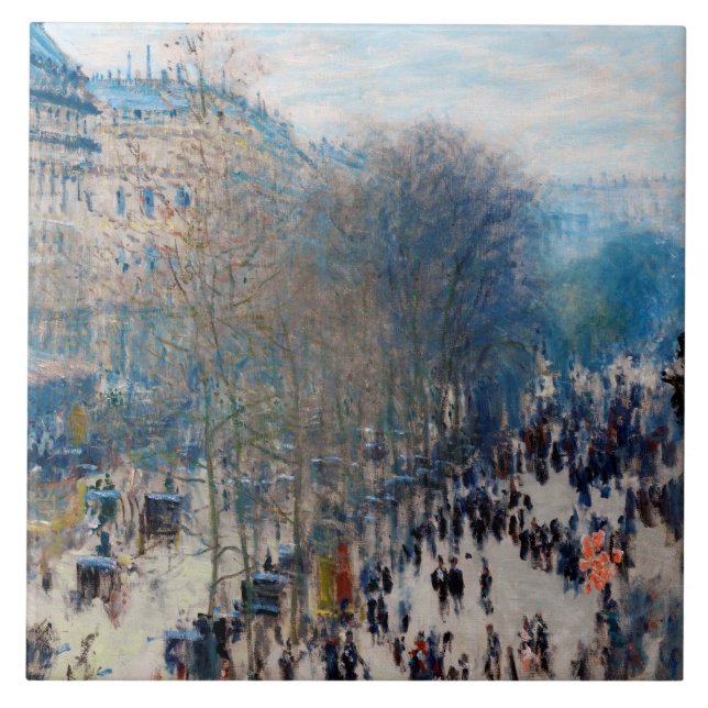 Azulejo De Cerâmica Paris Boulevard, Claude Monet (Frente)