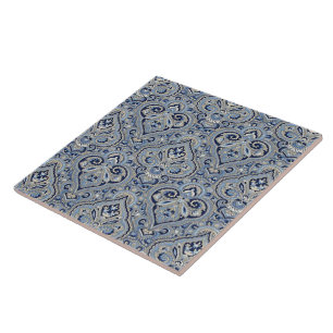 Azulejo De Cerâmica Paris Paisley Indigo