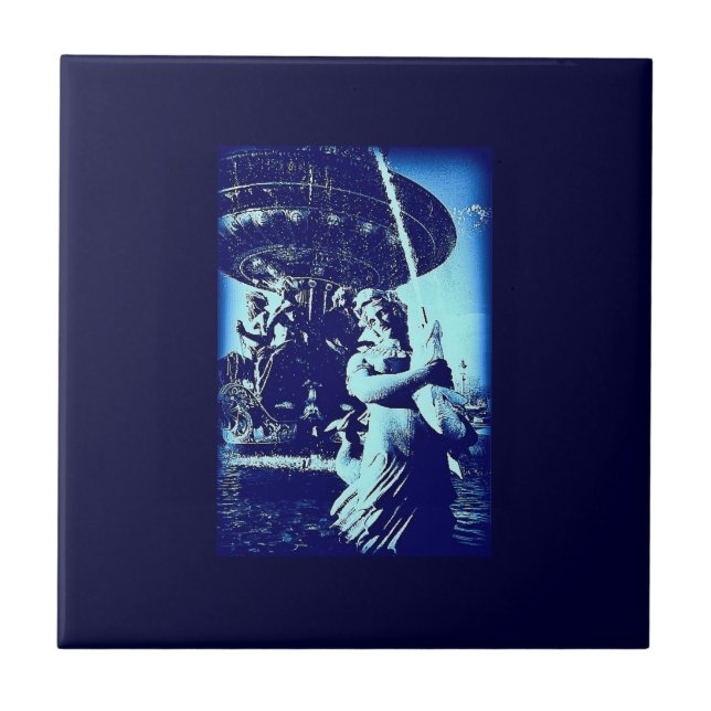 Azulejo De Cerâmica Paris - Place de la Concorde (Frente)