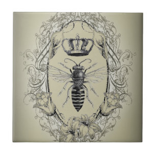 Azulejo De Cerâmica paris steampunk beekeeper french abelha rainha