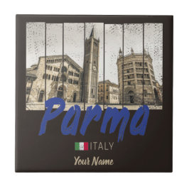 Azulejo De Cerâmica Parma Emilia-Romagna Itália Vintage Souvenir