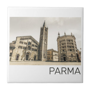 Azulejo De Cerâmica Parma Emilia Romagna Piazza Del Duomo Itália