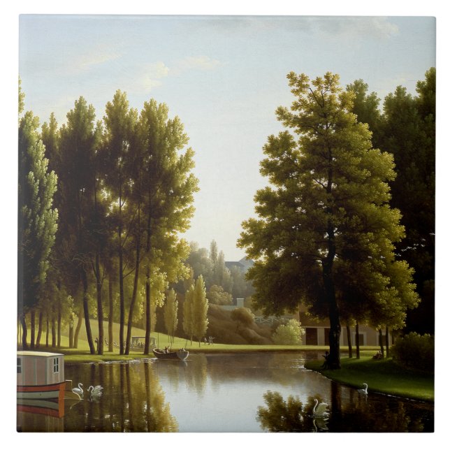 Azulejo De Cerâmica Parque de Mortefontaine (por Bidaud) (Frente)