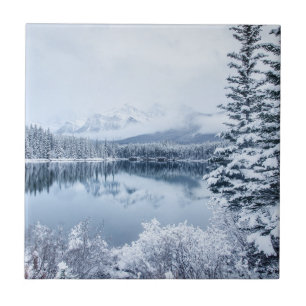Azulejo De Cerâmica Parque nacional de Banff no inverno