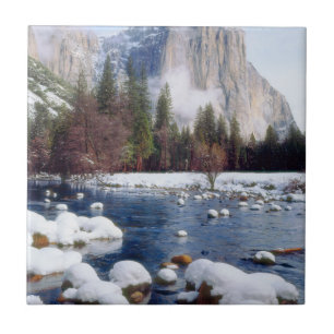 Azulejo De Cerâmica Parque Nacional de Yosemite no Inverno