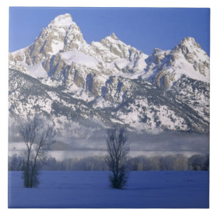 Azulejo De Cerâmica PARQUE NACIONAL GRAND TETON, WYOMING. EUA. Névoa &