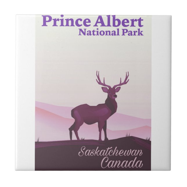 Azulejo De Cerâmica Parque Nacional Prince Albert, Saskatchewan, Canad (Frente)