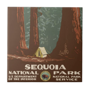 Azulejo De Cerâmica Parque Nacional Sequoia