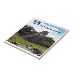 Azulejo De Cerâmica Parque Nacional TIKAL zGT016, Guatemala,