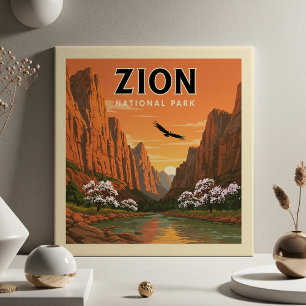Azulejo De Cerâmica Parque Nacional Vintage Zion