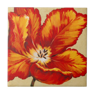 Azulejo De Cerâmica Parrot Tulip I