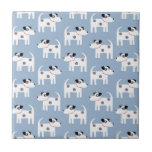 Azulejo De Cerâmica Parson Jack Russell Terrier Dog Padrão Azul<br><div class="desc">Cachorros adoráveis e metidos Jack Russell terrier para te fazer sorrir.</div>