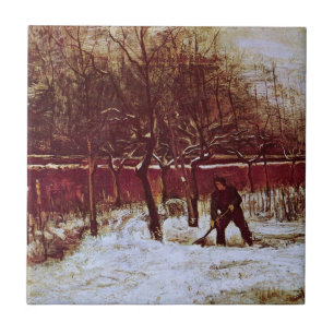 Azulejo De Cerâmica Parsonage Garden em Nuenen por Vincent van Gogh