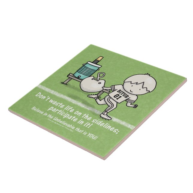 Azulejo De Cerâmica Participe da Vida (Lateral)