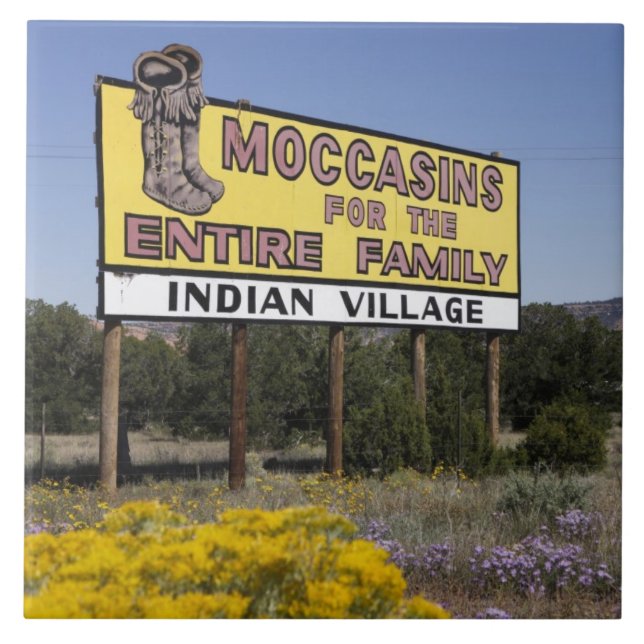 Azulejo De Cerâmica Partilha continental, New mexico, rota 66 (Frente)