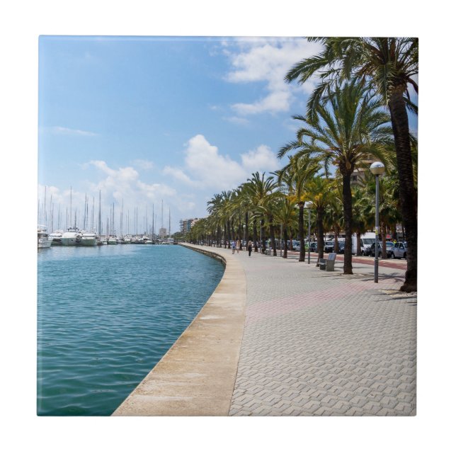 Azulejo De Cerâmica Paseo maritimo - Palma de Maiorca, Espanha (Frente)