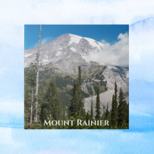 Azulejo De Cerâmica Passando a Nuvem sobre o Monte Rainier Photo