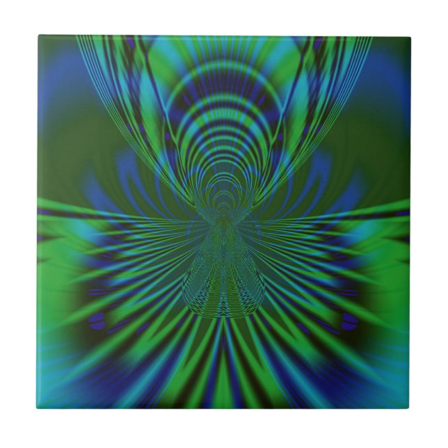 Azulejo De Cerâmica Pássaro Azul (Frente)