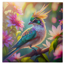 Pássaro da Fantasia da Finch com Cabeça Verde Deit