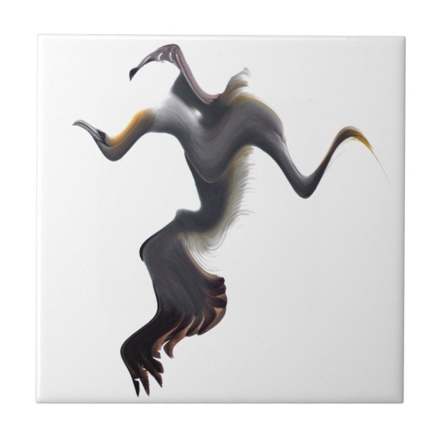 Azulejo De Cerâmica Pássaro do Mar de Abstrato (Frente)