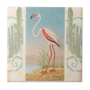 Azulejo De Cerâmica Pássaro Tropical Flamingo Rug Vintage