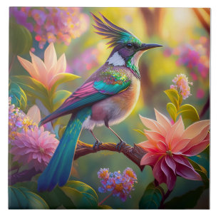 Azulejo De Cerâmica Pássaro Verde de Jay Fantasy