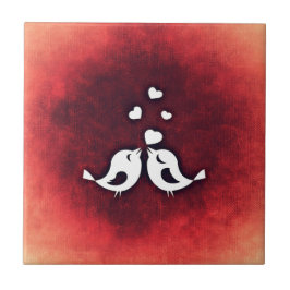 Azulejo De Cerâmica Pássaros apaixonados