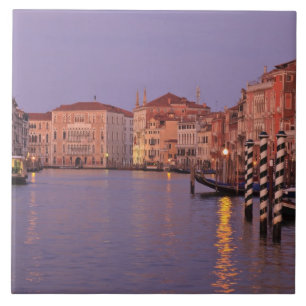 Azulejo De Cerâmica Passeio pelo Grande Canal de manhã cedo, Veneza, I