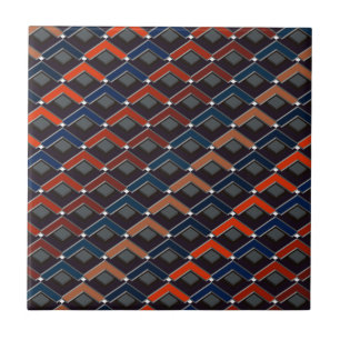 Azulejo De Cerâmica Passos Karo ziguezague coloridos