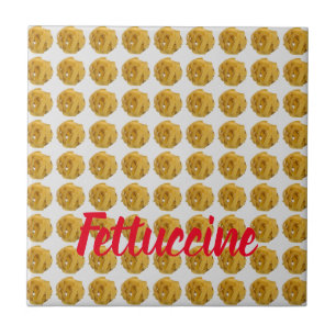 Azulejo De Cerâmica Pasta de Fettuccine Pasta Padrão para Comida