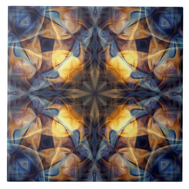 Azulejo De Cerâmica Pasta luxuosa, decorativa, azul marinho (Frente)