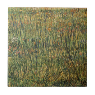 Azulejo De Cerâmica Pastagem em Bloom por Vincent van Gogh, Vintage Ar
